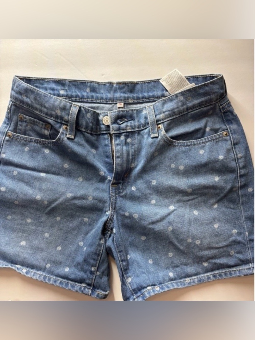 Levi's Light Blue Polka Dot Women's Denim Shorts